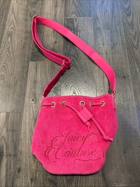 Juicy Couture Hot Pink Drawstring Crossbody